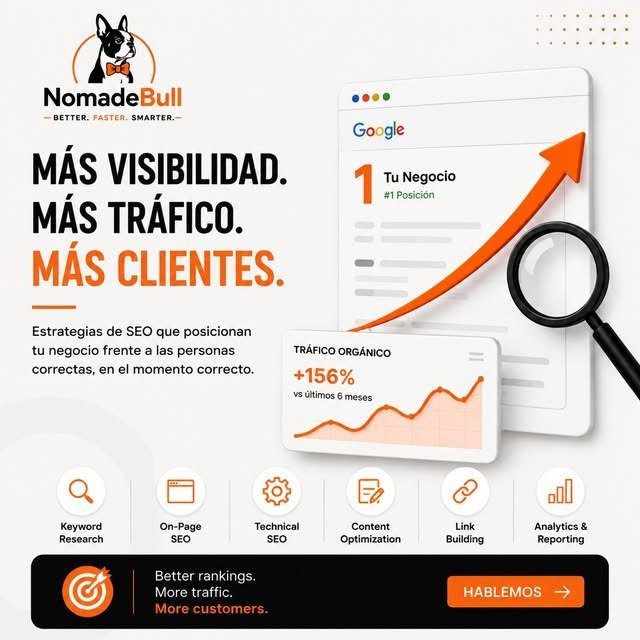 Publicación de NomadeBull en Instagram: Crece con Google Ads